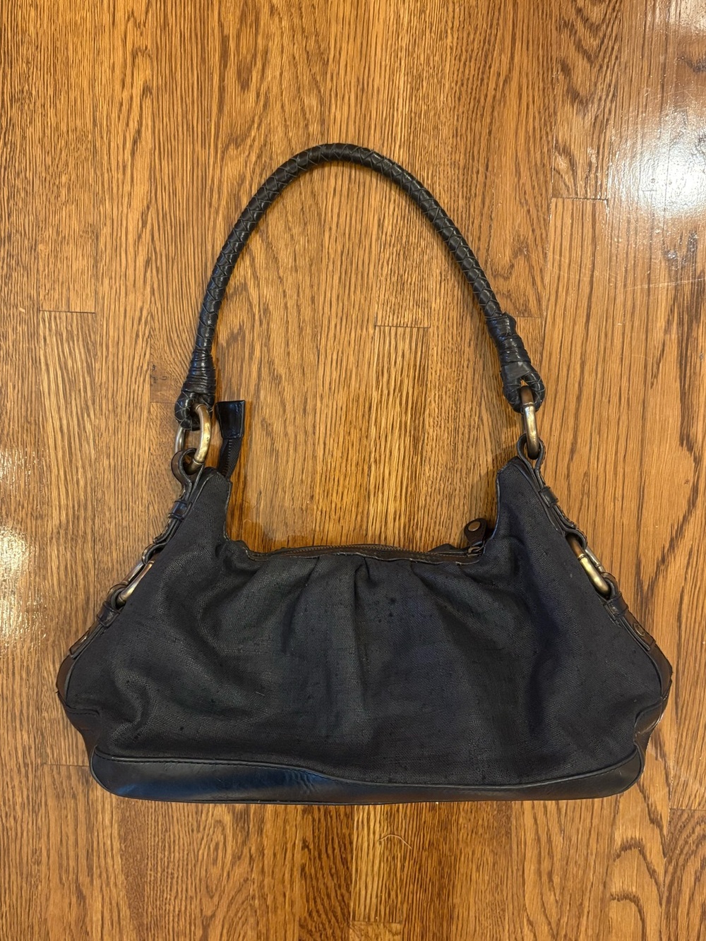 Y2K Vintage Hobo Black Shoulder Bag